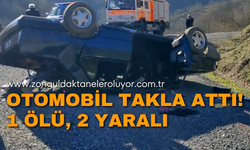 Otomobil takla attı: 1 ölü, 2 yaralı