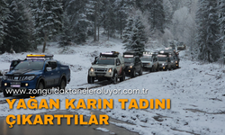 Yağan karın tadını çıkarttılar!