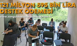 Zonguldak'ta 121 milyon 595 bin lira destek ödemesi