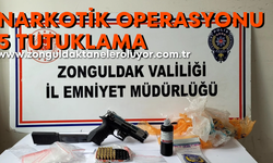 Zonguldak’ta narkotik operasyonunda 5 tutuklama