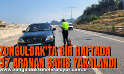 Zonguldak’ta bir haftada 37 aranan şahıs yakalandı