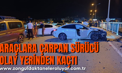 Çaycuma’da araçlara çarpan sürücü olay yerinden kaçtı