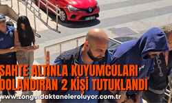 Zonguldak’ta sahte altınla kuyumcuları dolandıran 2 kişi tutuklandı