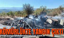 Kömürlükte yangın çıktı