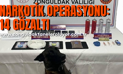 Zonguldak’ta jandarmadan narkotik operasyonu: 14 gözaltı