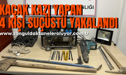 Karabük’te kaçak kazı yapan 4 kişi suçüstü yakalandı