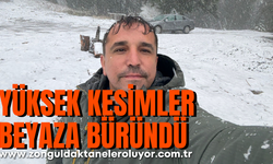 Safranbolu’dan yüksek kesimleri beyaza büründü