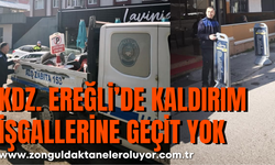 KDZ. EREĞLİ’DE KALDIRIM İŞGALLERİNE GEÇİT YOK