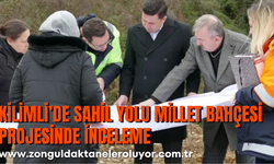 Kilimli’de Sahil Yolu Millet Bahçesi Projesinde İnceleme