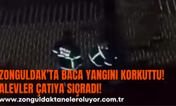 ZONGULDAK’TA BACA YANGINI KORKUTTU: ALEVLER ÇATIYA SIÇRADI