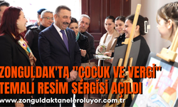 Zonguldak'ta "Çocuk ve Vergi" Temalı Resim Sergisi Açıldı