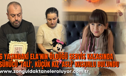 6 YAŞINDAKİ ELA'NIN ÖLDÜĞÜ SERVİS KAZASINDA SÜRÜCÜ 'TALİ', KÜÇÜK KIZ 'ASLİ' KUSURLU BULUNDU