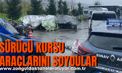 Sürücü kursu araçlarını soydular