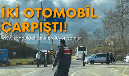 İki otomobil çarpıştı