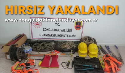 İnşaat şantiyesinden hırsızlık yapan zanlı yakalandı