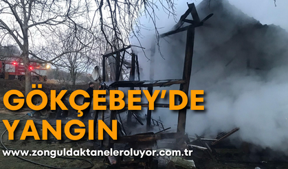 Gökçebey’de ev yangını