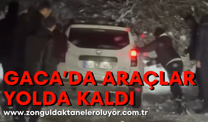 Gaca’da araçlar yoldan kaldı