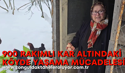 900 rakımlı kar altındaki köyde yaşama mücadelesi