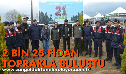 Zonguldak’ta 2 bin 25 fidan toprakla buluştu