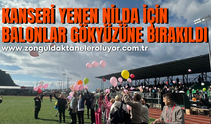 Statta sezon maçı öncesi, kanseri yenen Nilda Kadam için balonlar gökyüzüne bırakıldı
