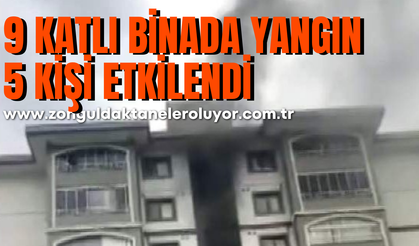 Karabük’te 9 katlı binada çıkan yangın paniğe neden oldu: 5 kişi hastaneye kaldırıldı