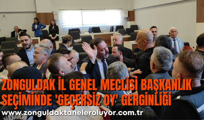 Zonguldak İl Genel Meclisi başkanlık seçiminde 'geçersiz oy' gerginliği