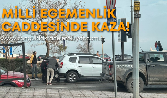 Milli egemenlik caddesinde kaza!