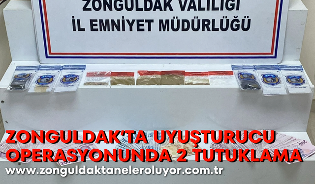 Zonguldak’ta uyuşturucu operasyonunda 2 tutuklama