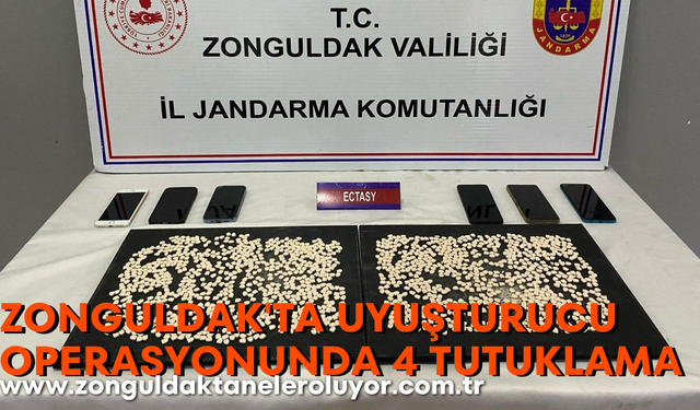 Zonguldak’ta uyuşturucu operasyonunda 4 tutuklama