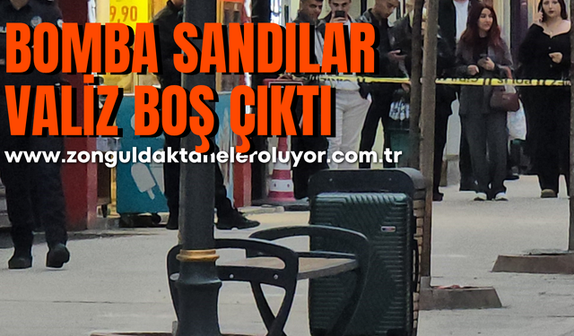 Çöp kutusu yanına bırakılan valiz paniğe neden oldu