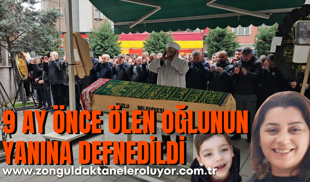 Spor salonunda fenalaşıp hastanede ölen hemşire 9 ay önce ölen oğlunun yanına defnedildi