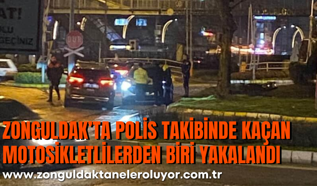 Zonguldak’ta Polis Takibinde Kaçan Motosikletlilerden Biri Yakalandı