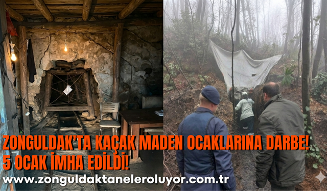 Zonguldak'ta Kaçak Maden Ocaklarına Darbe: 5 Ocak İmha Edildi!