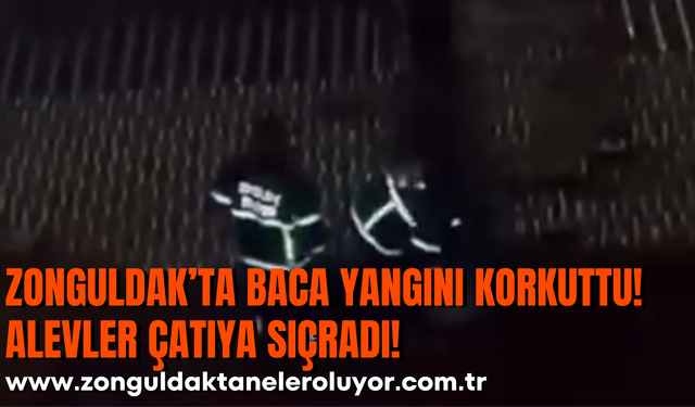 ZONGULDAK’TA BACA YANGINI KORKUTTU: ALEVLER ÇATIYA SIÇRADI