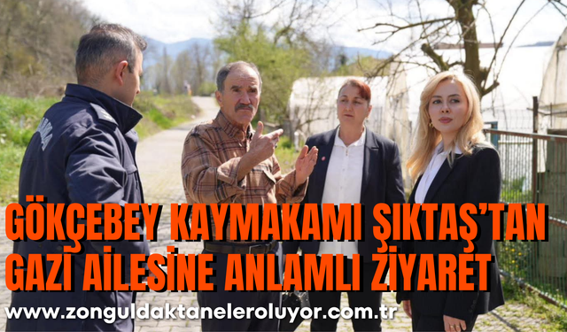 GÖKÇEBEY KAYMAKAMI ŞIKTAŞ’TAN GAZİ AİLESİNE ANLAMLI ZİYARET