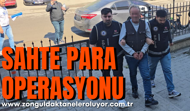 Karadeniz Ereğli'de sahte para operasyonu