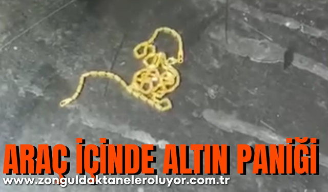 Araç içinde altın paniği