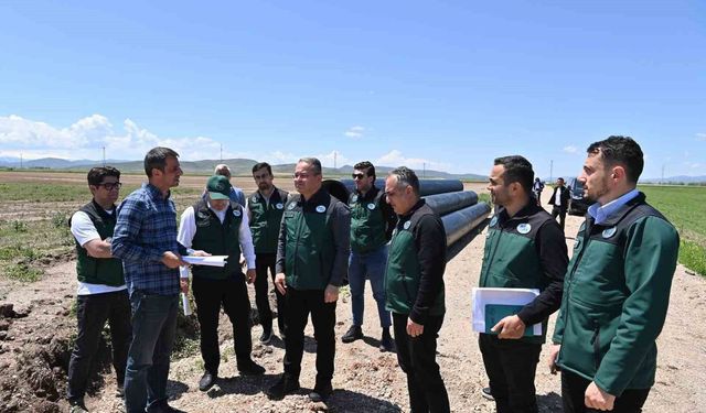 Kırklartepe Barajı sulama inşaatında incelemeler yapıldı