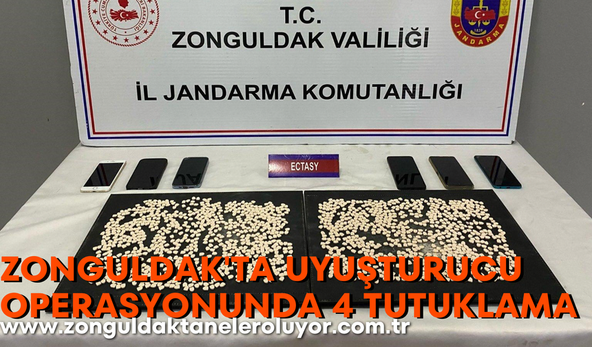 Zonguldak’ta uyuşturucu operasyonunda 4 tutuklama