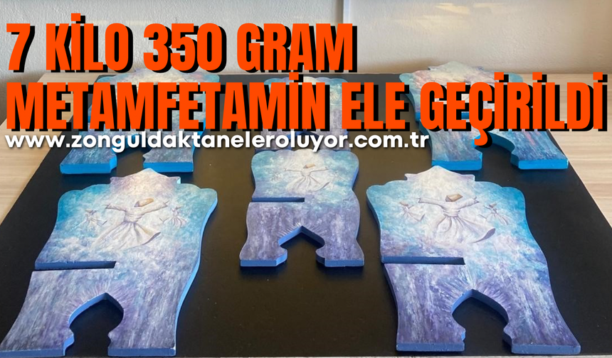 Zonguldak’ta rahleye gizlenmiş 7 kilo 350 gram metamfetamin ele geçirildi