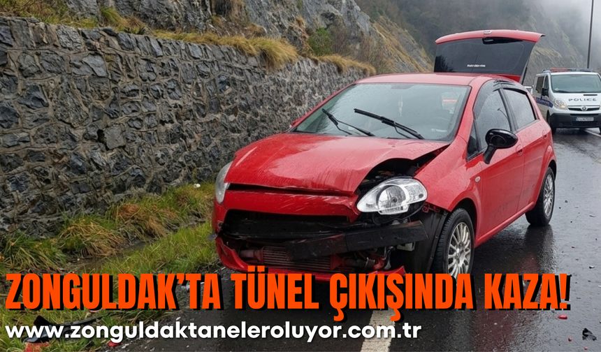 Zonguldak’ta Tünel Çıkışında Kaza