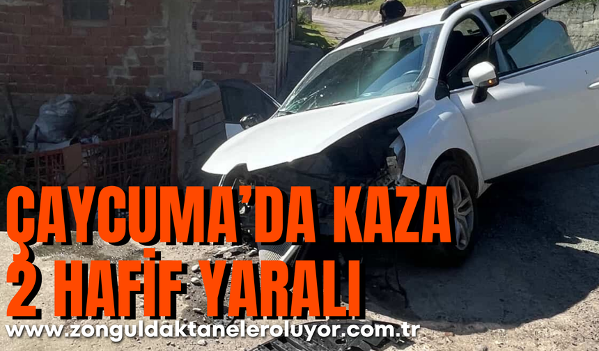 Çaycuma’da kaza; 2 yaralı