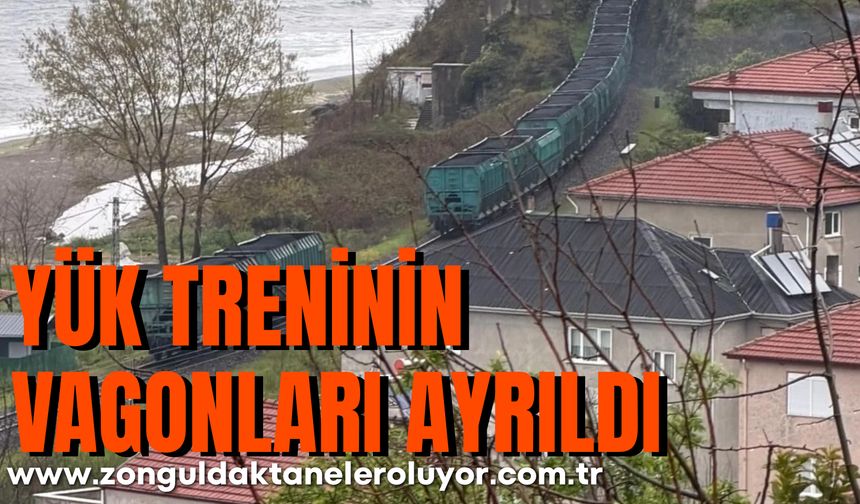 Zonguldak'ta yük treninin vagonları ayrıldı, seferler aksadı