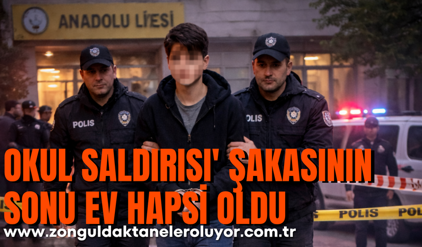 Zonguldak'ta 'okul saldırısı' şakasının sonu ev hapsi oldu