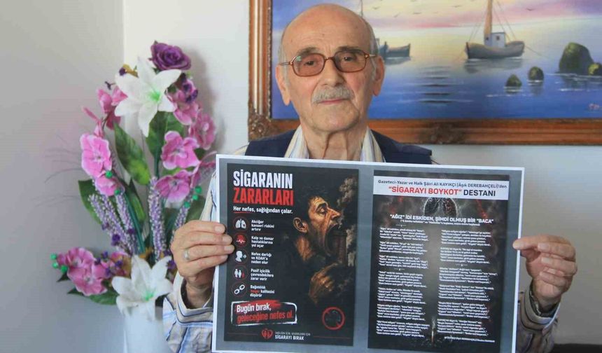 Kayıkçı'dan sigaraya karşı 'mısra mısra' savaş: 'Sigarayı Boykot Destanı'