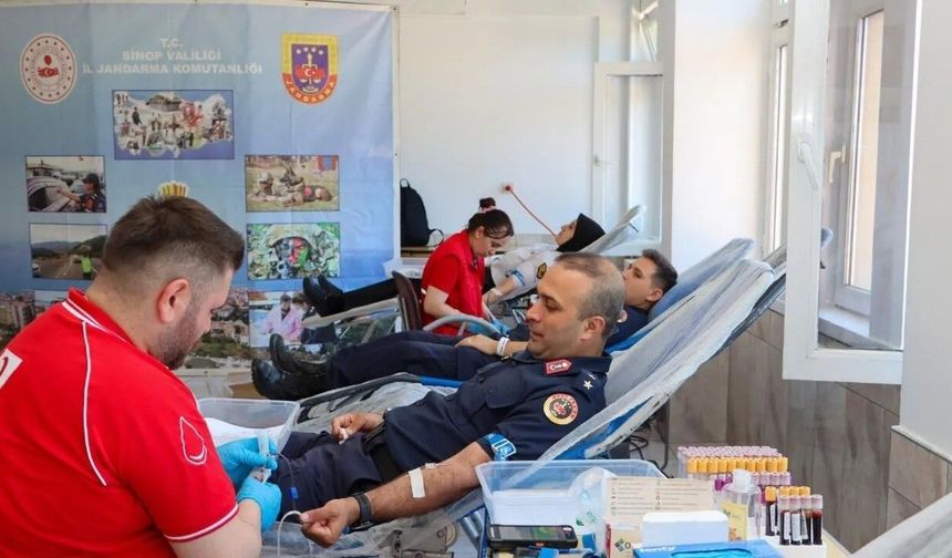 Sinop jandarmasından anlamlı destek